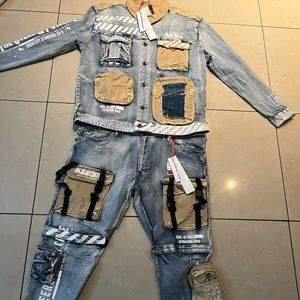 Smoke rise outfit 42/32 jean 3xl jacket